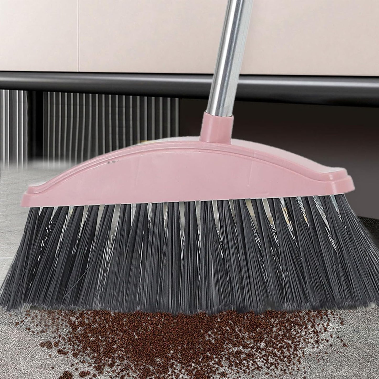 Heavy Duty Pet Hair Broom with Long Handle Angle Indoor Floor Cleaning Broom for Home and Courtyard for Hair and Dust Removal