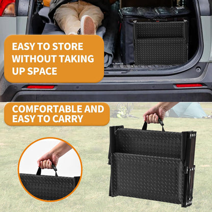 Dog Stairs for Car - Foldable 5-Step Non-Slip Pet Stairs for Home, Lightweight Dog Steps for Senior & Small Dogs to SUV, Truck, Bed - Supports 200 lbs