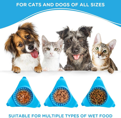 Aquapaw Lick Mat for Dogs with Suction Cups - XL, Blue, 1-Pack - Slow Feeder Lick Pads for Dogs & Grooming Enrichment - Food Mat for Peanut Butter Treats