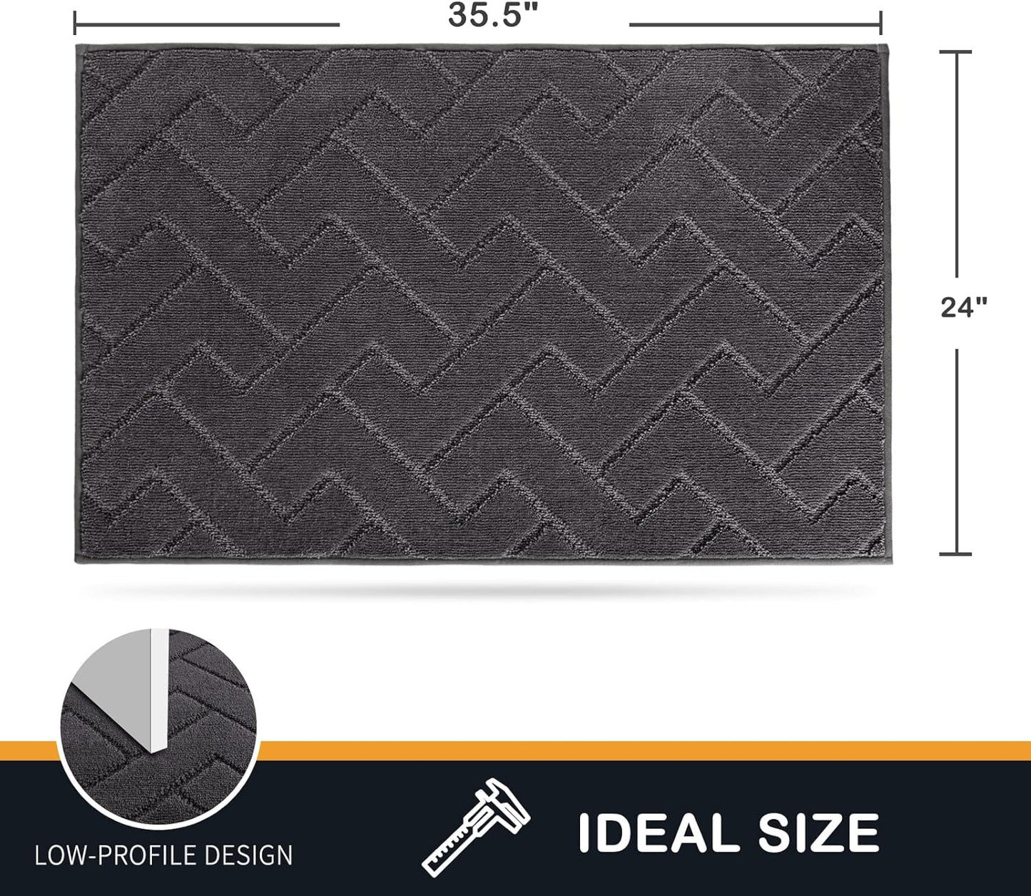 PURRUGS Dirt Trapping Door Mat 20" x 31.5", Non-Slip Machine Washable Entry Rug, Dog Doormat, Indoor Front Door Mat, Super Absorbent Entryway Rug for Muddy Shoes & Paws, Taupe