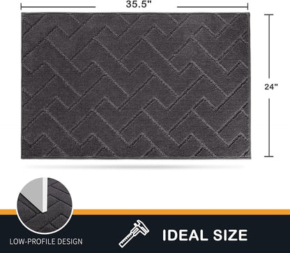 PURRUGS Dirt Trapping Door Mat 20" x 31.5", Non-Slip Machine Washable Entry Rug, Dog Doormat, Indoor Front Door Mat, Super Absorbent Entryway Rug for Muddy Shoes & Paws, Taupe