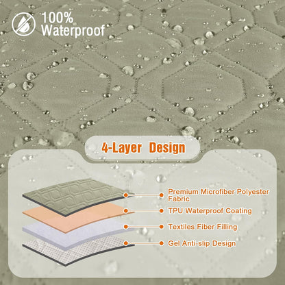 VANSOFY Couch Cover, Waterproof Sofa Covers Washable Slipcover Furniture Protector Couch Seat Covers Non-Slip Couch Cover for Dogs, Pets(Sofa, Dark Gray)