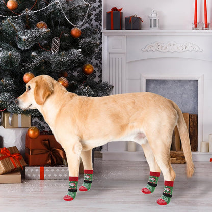 KOOLTAIL Dog Socks Shoes for Hot Pavement to Prevent Licking Paws, Winter Dog Boots&Paw Protector for Hardwood Floors Anti Slip,Traction Control Grip Booties for Small Medium Large Senior Dogs,Black M