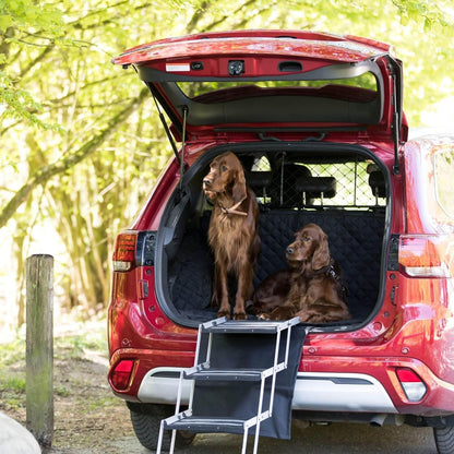 TRIXIE Foldable Aluminum Pet Steps for Dogs Up to 165 Pounds Adjustable from 19.5 to 27.5 Inches