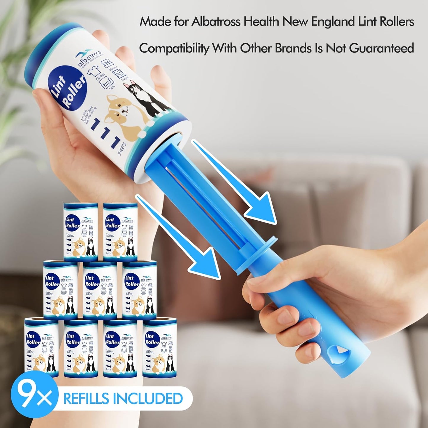 Lint Rollers for Pet Hair Extra Sticky, 800 Sheets Mega Value Set Lint Rollers for Pet Hair Removal, Dog and Cat Lint Remover for Clothes, Furniture, Carpet