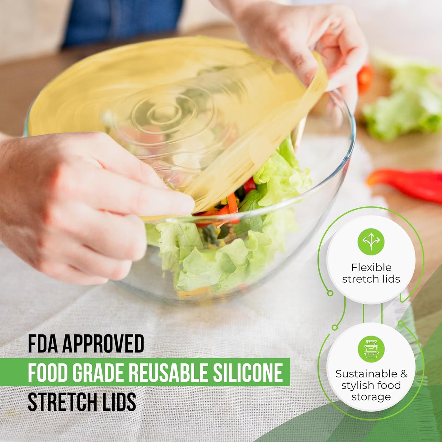 Reusable Silicone Can Lids – 2.6 Inch Can Covers for Dog & Cat Food – Universal Fit - Airtight Stretch Lids for Pet Food Cans, BPA-Free, Dishwasher Safe – 10 Pack