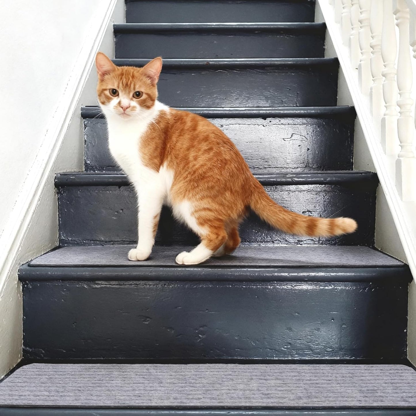 Extra Wide Non Slip Stair Treads for Wooden Steps – 15 Pack 9" x36'' Extra Wide Carpet Runners with Reusable Adhesive, Step Pads for Dogs, Kids, Seniors, Machine Washable – Geige