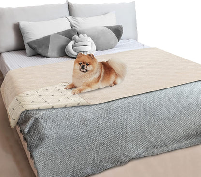 PetAmi Waterproof Couch Cover for Dogs, Reversible Furniture Cover Sofa Protector for Pet Cat Bed, Washable Blanket Dog Cover for Couch Seat, 52x82 Gray