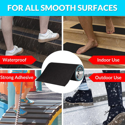 LifeGrip Anti Slip Transparent Anti Slip Tape, 4 inch by 30 feet, Non-Slip Traction Grip Tape to Tubs, Boats, Stairs, Clear, Soft, Comfortable for Bare feet (4" X 30')