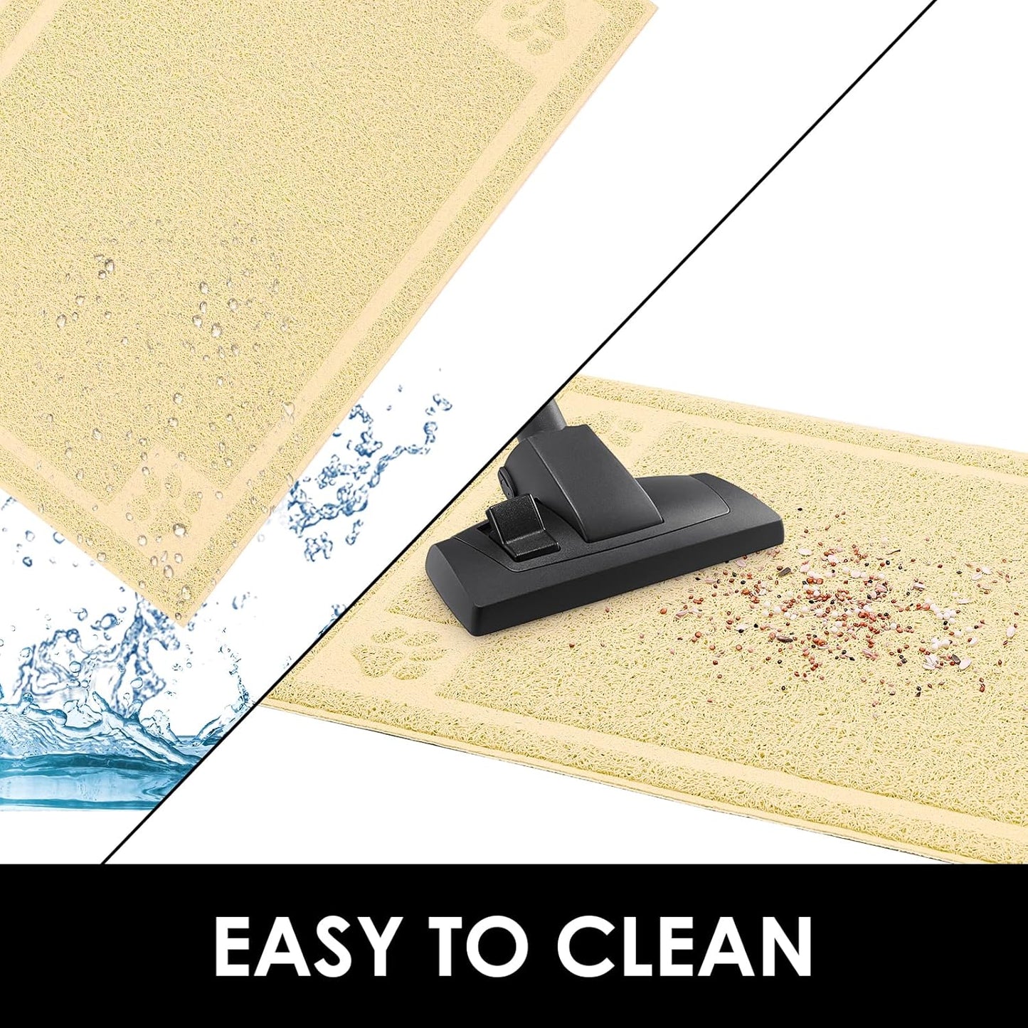 Pet Feeding Mat for Small Dogs and Cats 24" x 16" Flexible and Waterproof Dog Bowl Mat for Food and Water, Easy to Clean Dog Food Mat with Non Slip Backing