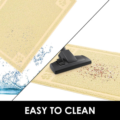 Pet Feeding Mat for Small Dogs and Cats 24" x 16" Flexible and Waterproof Dog Bowl Mat for Food and Water, Easy to Clean Dog Food Mat with Non Slip Backing