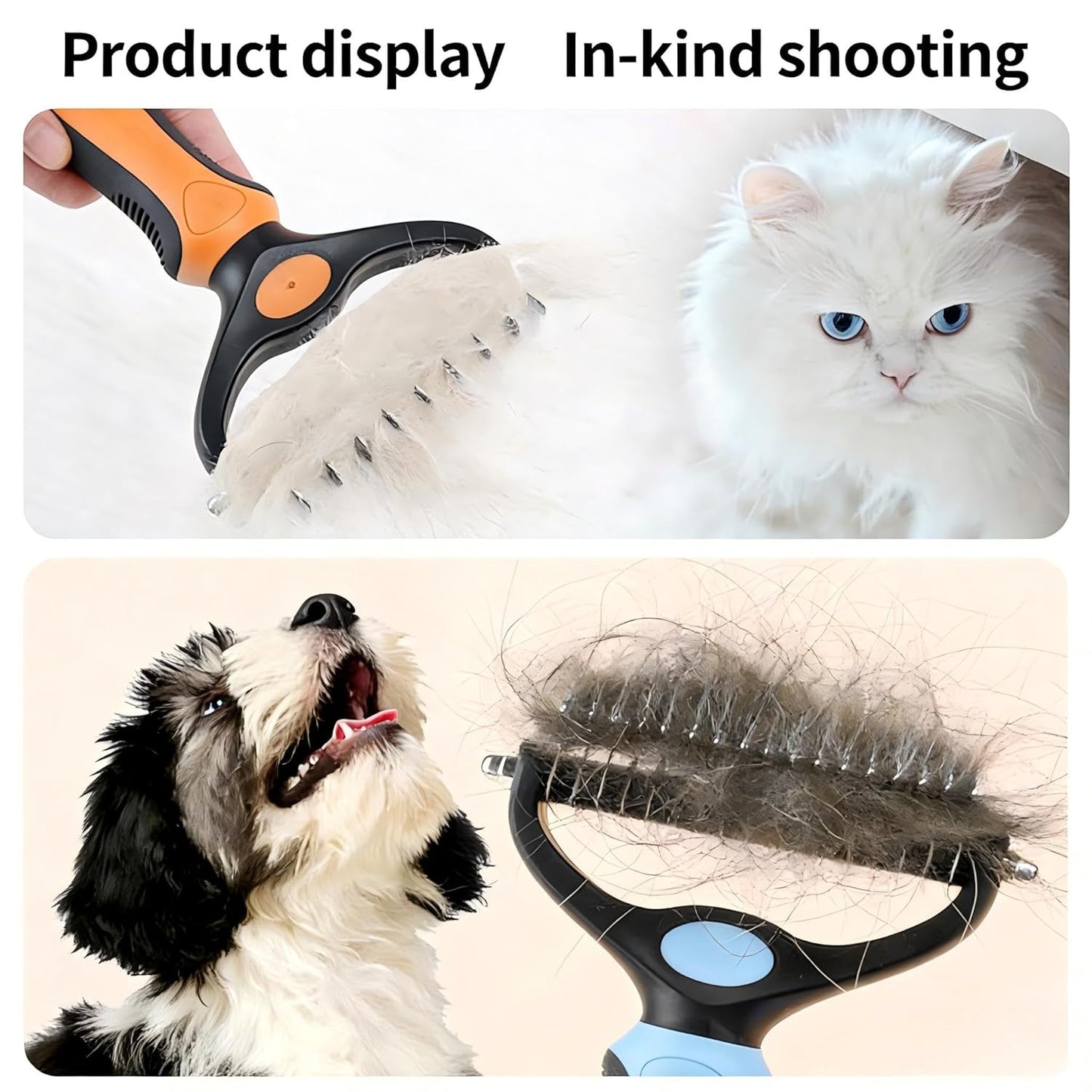 Self-Cleaning Slicker Brush for Dogs & Cats | Gently Removes Loose Undercoat, Mats & Tangles | Effective Pet Grooming Tool for Long & Short Haired Breeds