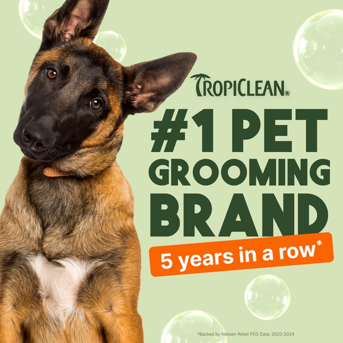 TropiClean Deshedding Dog Shampoo, Fast-Acting Shedding Control & Coat Softener, Puppy Safe, Made in USA, Lime & Coconut Scent, Cat Friendly, 20oz.