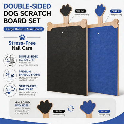 Dog Scratch Board Large Scratching Pad Multi-Functional Trimming Tool Alternative to Dog Nail Clippers and Pet Grinders Pet Nails Care for Dogs&Cats,Interactive Grooming Tool