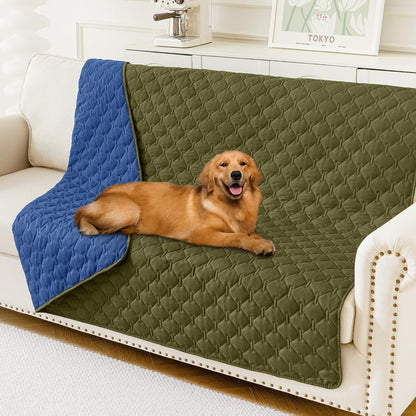 Smiry Waterproof Dog Bed Cover Blanket 30x70, Soft Reversible Pet Blanket, Washable Leakproof Cats Dogs Couch Cover for Sofa, Couch, Furniture, Grey/Dark Grey