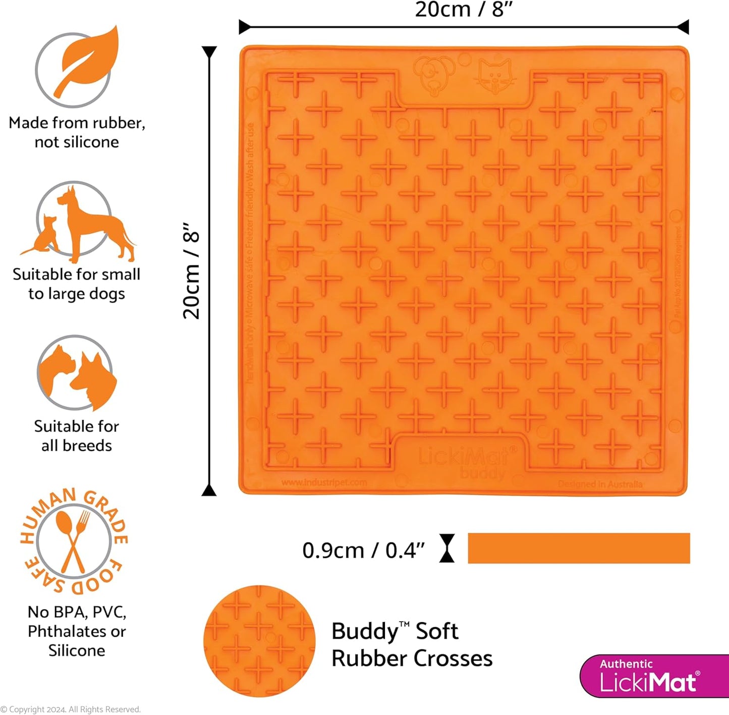 LickiMat Classic Soother Slow Feeder for Dogs Lick Mat Boredom Anxiety Reducer Perfect for Food Treats Yogurt Liquid Food Peanut Butter Fun Alternative to a Slow Feed Dog Bowl, Turquoise