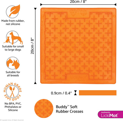 LickiMat Classic Soother Slow Feeder for Dogs Lick Mat Boredom Anxiety Reducer Perfect for Food Treats Yogurt Liquid Food Peanut Butter Fun Alternative to a Slow Feed Dog Bowl, Turquoise