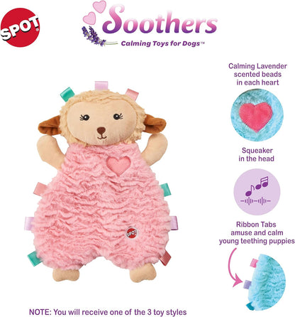 SPOT Soothers Multipurpose Dog Lick Mat - 6in Slow Feeder & Crate Enrichment Toy for Small & Medium Dogs and Puppies, Food-Grade Rubber, Dishwasher Safe, Anxiety & Boredom Relief