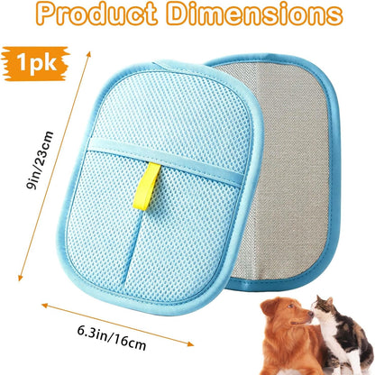 Thickened Pet Hair Removal Glove - Electrostatic Cat Dog Hair Remover Glove, Reusable Magic Brush Pet Hair Remover Tool for Couch, Carpet, and Car Seat (Black,1 Pack)