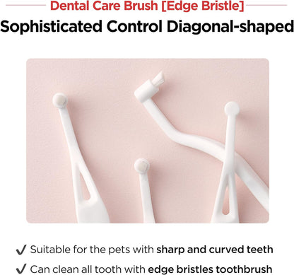JAYU PET Dental Care Brush with Soft Bristles 1ea - Dog Toothbrush, Cat Toothbrush, Dental Care for Kitten and Small Dogs, Removing Old Plaque and Tartar, Easy Cleaning