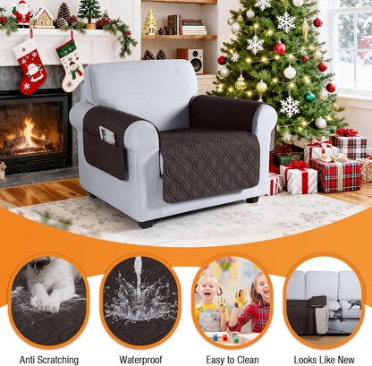 VANSOFY Couch Cover, Waterproof Sofa Covers Washable Slipcover Furniture Protector Couch Seat Covers Non-Slip Couch Cover for Dogs, Pets(Sofa, Dark Gray)