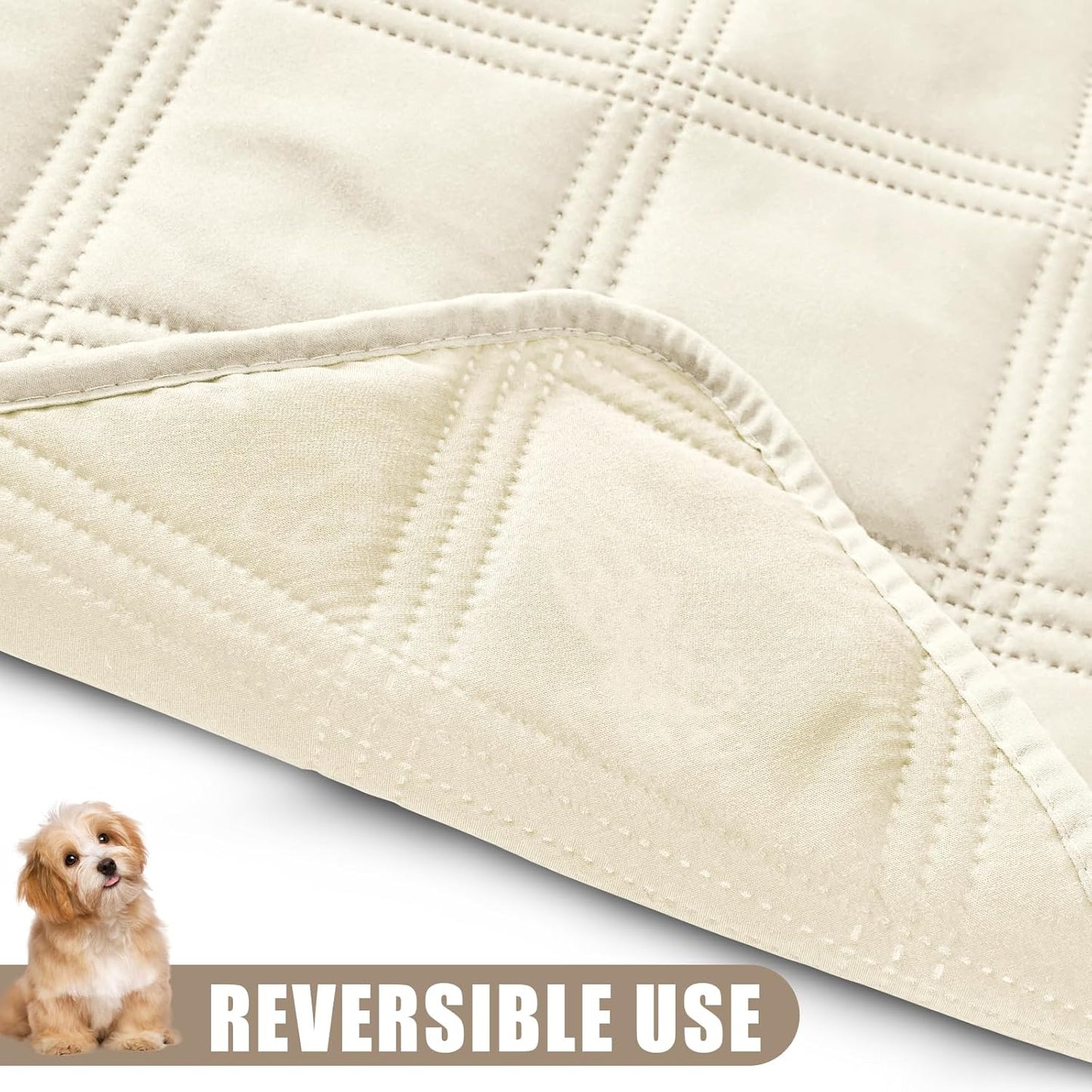 Smiry Waterproof Dog Bed Cover Blanket 30x70, Soft Reversible Pet Blanket, Washable Leakproof Cats Dogs Couch Cover for Sofa, Couch, Furniture, Grey/Dark Grey