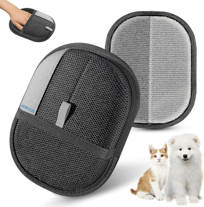 Pet Hair Removal Glove for Cats & Dogs, Upgraded Electrostatic Reusable Pet Hair Remover Tool, Magic Fur Removal Mitt for Laundry, Couch, Carpet, Car Seat, Pet Grooming Gloves (1)