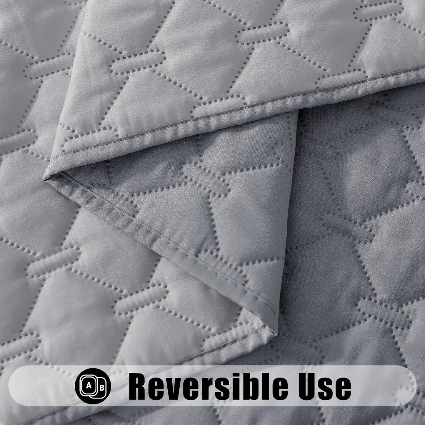 Smiry Waterproof Dog Bed Cover Blanket 30x70, Soft Reversible Pet Blanket, Washable Leakproof Cats Dogs Couch Cover for Sofa, Couch, Furniture, Grey/Dark Grey