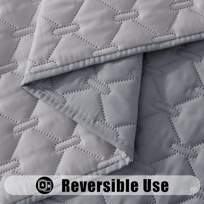 Smiry Waterproof Dog Bed Cover Blanket 30x70, Soft Reversible Pet Blanket, Washable Leakproof Cats Dogs Couch Cover for Sofa, Couch, Furniture, Grey/Dark Grey