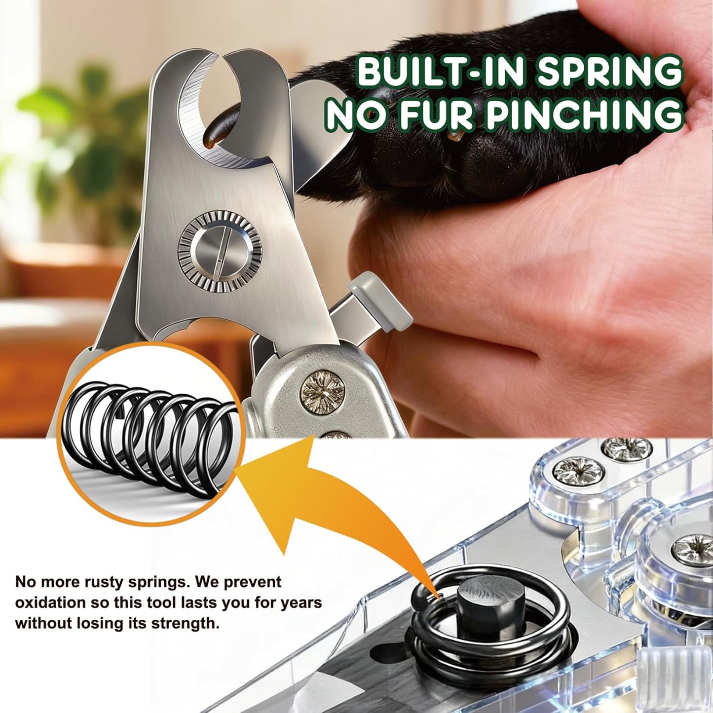 Dog Nail Clippers for Large Dogs, Heavy Duty Dog Nail Cutter, Extra Sharp Scissor for Meddium, Large and Extra Large Pets, with Dog Nail File