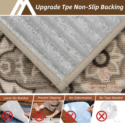 COSY HOMEER-Stair-Treads-for-Wooden-Steps Washable Indoor Stair Treads Non Slip 8" X 30" Soft Stair Carpet Treads Reusable Peel and Stick Stair Runner Rug for Kids, Elders and Pets 15pcs