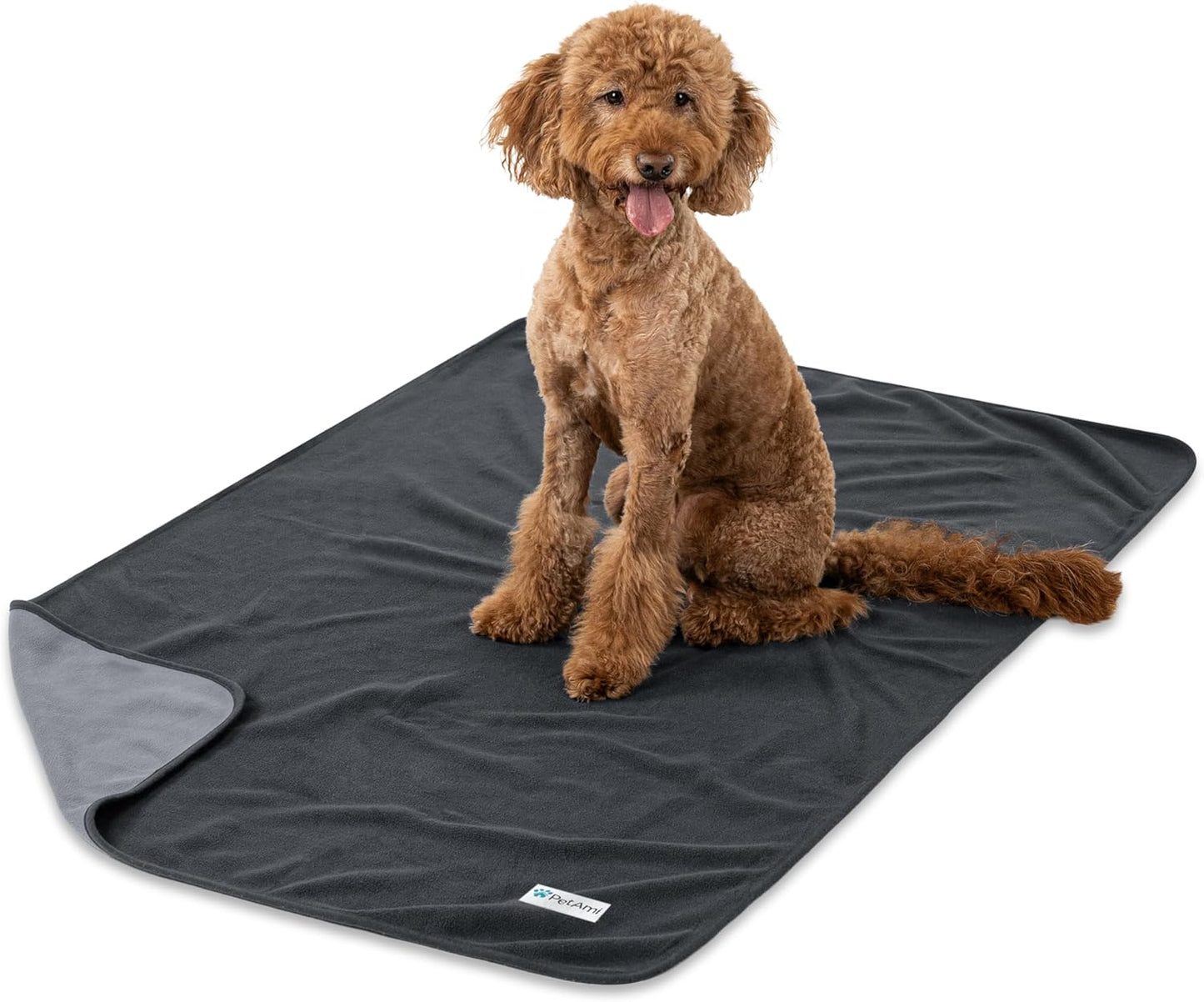 PetAmi Waterproof Dog Blanket for Medium Large Pets Dogs Cats, Pet Couch Cover Protector for Furniture, Reversible Washable Soft Fleece Cat Blanket for Bed Couch Sofa, 40x60 (Taupe/Beige)