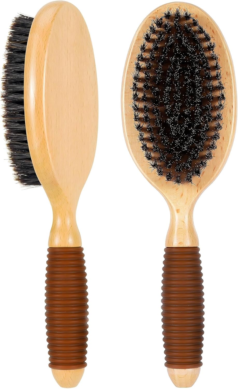 Dog Brush for Long Haired Dogs, 27mm Extra Long Metal Pin Dog Deshedding Brush and Comb Set, Short Haired Shedding Grooming Detail Pets Brush Set with Rubber Handle