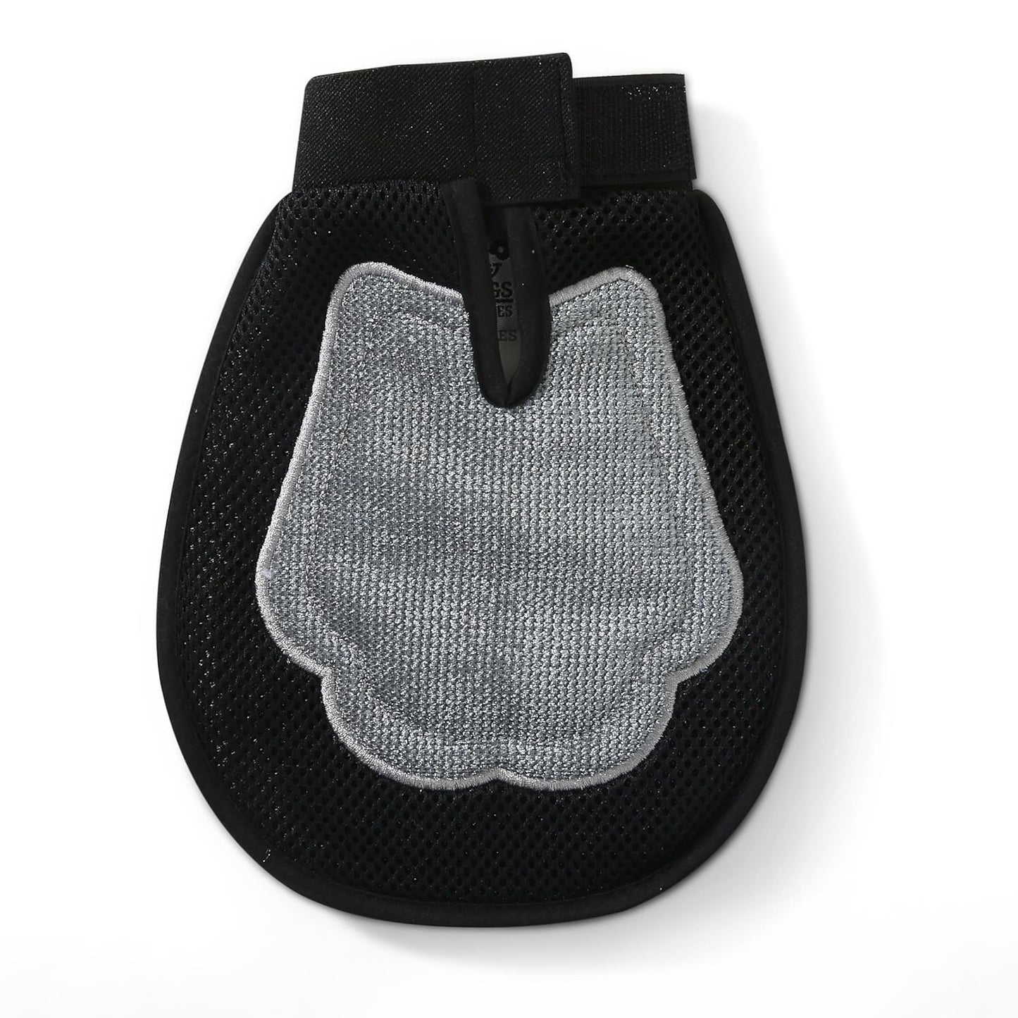 Wags & Wiggles Dual-Sided Dog Grooming Glove, 2-in-1 Rubber and Velour, Wet or Dry Use, Brushes and Massages with Rubber Side, Removes Fur from Fabric with Velour Side
