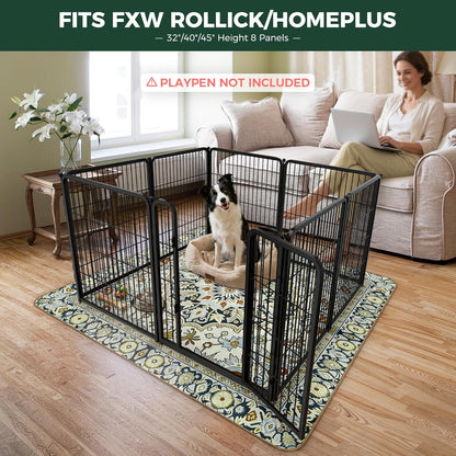 FXW Washable Pee Pads for Dogs, Puppy Pads with Super Absorbent, Specifically Designed for FXW Rollick/Homeplus 24inch 6 Panels Dog Playpen, 39" x 63" Rectangle, Khaki, 1 Pack