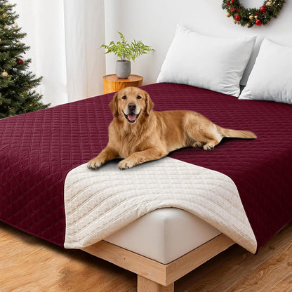 Waterproof Dog Blanket, Non-Slip Soft Pet Bed Cover, Couch Cover for Dogs Washable, Protects Sofa, Furniture, Crate, Car, Tear Resistant Leakproof Pet Blanket (30x70 Inch, Dark Grey)