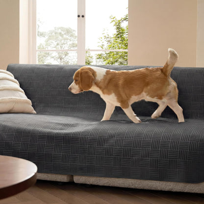 Bedsure Waterproof Couch Cover for Dogs Washable - Waterproof Blanket for Large Dogs Couch Sofa Bed Cozy, Lightweight Furniture Protector for Pet Cat Quick Drying, Ash Grey, 52x82IN