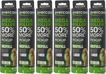 Evercare 10-Inch Mega All-Purpose Pet Hair Lint Roller Refill, 50 Sheets – Sticky Roller for Pet Hair, Cat & Dog Hair Remover, Lint Remover, Pet Hair Remover for Furniture, Clothing & Cars