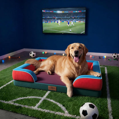 Comfort Expression Orthopedic Dog Bed for Extra Large Dogs 42x30 Inch, Waterproof Egg Crate Foam XL Pet Bed with Removable Bolsters, Dog Couch with Washable Cover & Non-Slip Bottom, Grey - Colors B