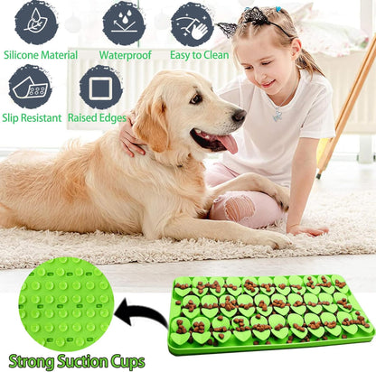 Small Silicone Snuffle Mat for Small Dogs Puppy Cat Slow Down Eating,Slow Feeder Lick Mat for Dry Wet Food for Pet Training Smell,Encourages Natural Foraging Skill,Relieving Stress