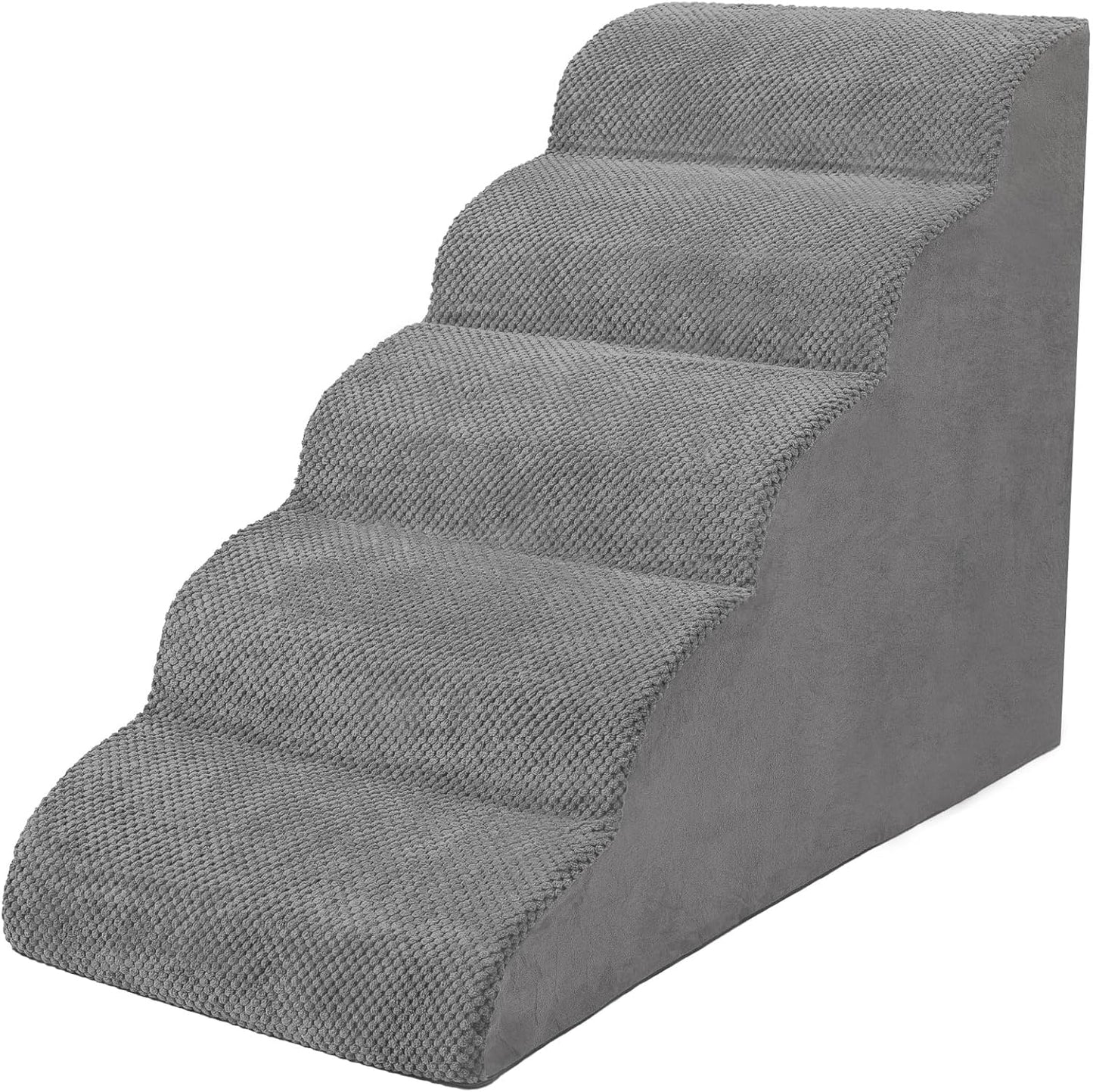 Dog Stairs for Small Dogs, 3 Tiers High Density Foam Dog Ramp, Extra Wide Non-Slip Pet Steps for High Beds Or Couch, Soft Foam Doggie Ladder for Dogs Injured, Older Pets, Small Cats