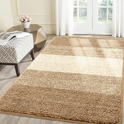 Smiry Dog Door Mat for Muddy Paws, Absorbs Moisture and Dirt, Low-Profile Entryway Mat with Non-Slip Backing, Entry Indoor Outdoor Doormat for Inside Floor (30x20 Inches, Grey, Striped)
