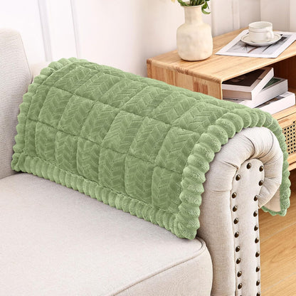 Smiry Non Slip Couch Covers for Dogs, Fuzzy Pet Couch Covers for 2-3 Cushion Sofa Pet Friendly, Soft Sofa Slipcovers Cushion Furniture Protector Washable (Beige, 27.6" x 59")