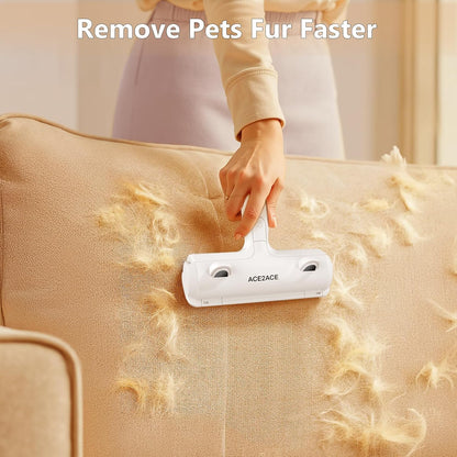 ACE2ACE Pet Hair Removal Tool, Reusable Lint Roller for Pet Hair, Self Clean Cat Hair Remover with Dust Bin, Dog Hair Remover for Couch, Furniture, Carpet, Sofa and Bedding