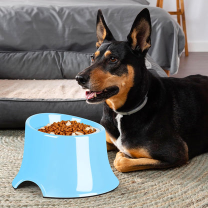 Tilted Elevated Dog Bowls Non-Slip & Non-Spill Pet Feeder with Elevated Detachable Melamine Stand, High Capacity Tilted Dog Bowl for Medium Small Size Dogs M/2 Cup Black