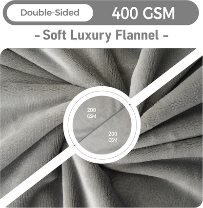 Waterproof Dog Blankets Pet Blanket 50"x60", Soft Fluffy Sofa Car Bed Protector, Reversible Sherpa Fleece Dog Blanket for Large Dogs (Dark Grey-Paws)