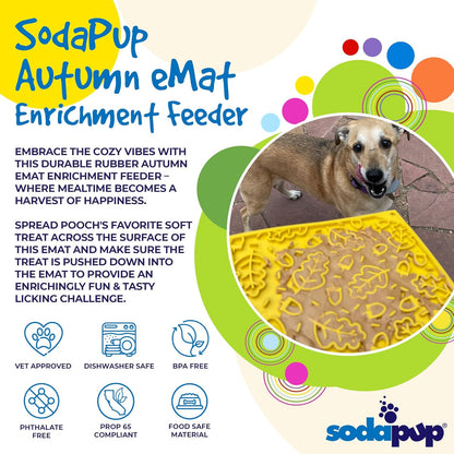 SodaPup Flower Power eMat – Durable Lick Mat Feeder Made in USA from Non-Toxic, Pet-Safe, Food Safe Rubber for Mental Stimulation, Avoiding Overfeeding, Fresh Breath, Digestive Health, & More