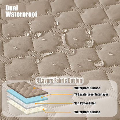 Smiry Waterproof Dog Bed Cover Blanket 30x70, Soft Reversible Pet Blanket, Washable Leakproof Cats Dogs Couch Cover for Sofa, Couch, Furniture, Grey/Dark Grey