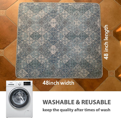 nunubaby Washable Pee Pads for Dogs, Stylish, Non-Slip and Leak-Proof Pee Pads. Reusable Potty Pads for Dogs for Crates and Floors.(Beige/Multi, 24" x48" )