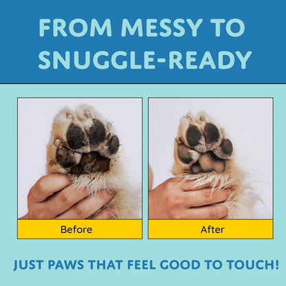 Dog Paw Cleaner – Refillable No-Rinse Paw Wash Bottle + 1 Cleaning Tablet – Hypoallergenic, Eco-Conscious Alternative to Dog Wipes – Gentle Foaming Paw Cleaner for After Walks